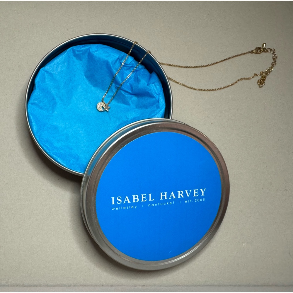 NIB Isabel Harvey Gold Moon & Star Necklace